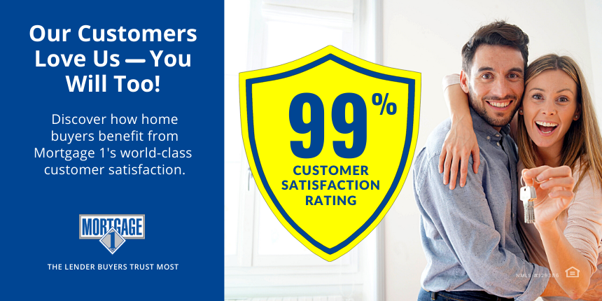 mORTGAGE 1 PROVIDES WORLD-CLASS CUSTOMER SATISFACTION.